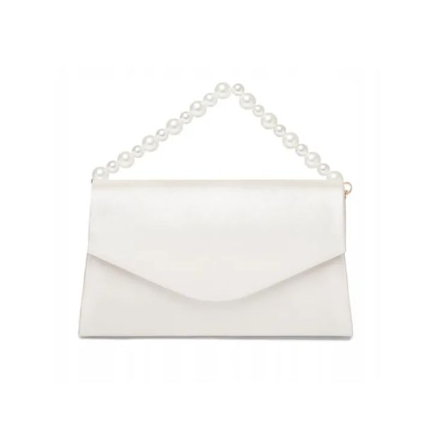 Ślubna kopertówka z perłową rączką Brilu
